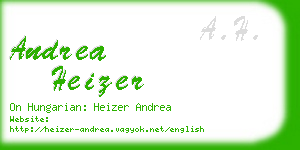 andrea heizer business card